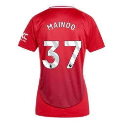 Dames Manchester United Kobbie Mainoo #37 Voetbalshirt 2024-25 Thuistenue