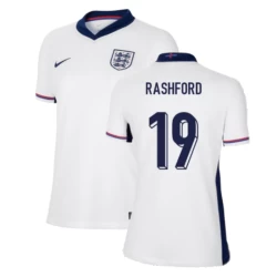 Dames Marcus Rashford #19 Engeland Voetbalshirt EK 2024 Thuistenue