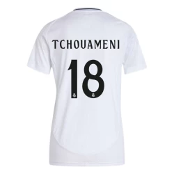 Dames Real Madrid Tchouameni #18 Voetbalshirt 2024-25 Thuistenue