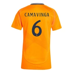 Dames Real Madrid Voetbalshirt 2024-25 Eduardo Camavinga #6 Uittenue