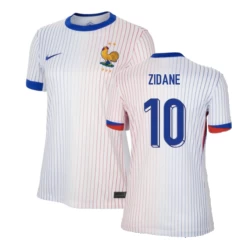 Dames Zinédine Zidane #10 Frankrijk Voetbalshirt EK 2024 Uittenue