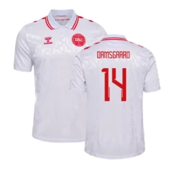 Damsgaard #14 Denemarken Voetbalshirt EK 2024 Uittenue Heren