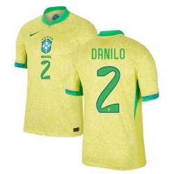 Danilo #2 Brazilië Voetbalshirt Copa America 2024 Thuistenue Heren