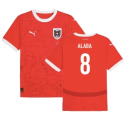 David Alaba #8 Oostenrijk Voetbalshirt EK 2024 Thuistenue Heren