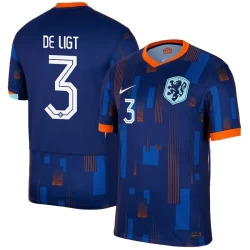 De Ligt #3 Nederlands Voetbalshirt EK 2024 Uittenue Heren