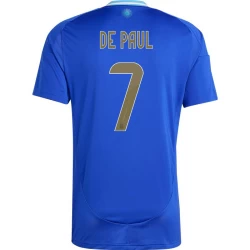 De Paul #7 Argentinië Voetbalshirt Copa America 2024 Uittenue Heren