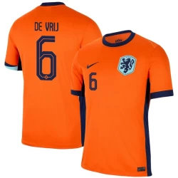 De Vrij #6 Nederlands Voetbalshirt EK 2024 Thuistenue Heren