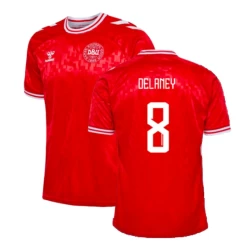 Delaney #8 Denemarken Voetbalshirt EK 2024 Thuistenue Heren