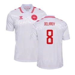 Delaney #8 Denemarken Voetbalshirt EK 2024 Uittenue Heren