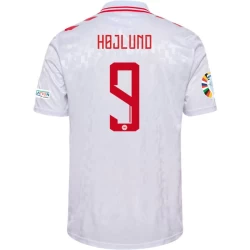 Denemarken Voetbalshirt 2024 Rasmus Højlund #9 Uittenue Heren