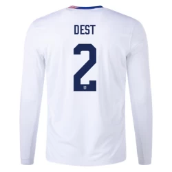 Dest #2 USA Voetbalshirt Copa America 2024 Thuistenue Heren Lange Mouw