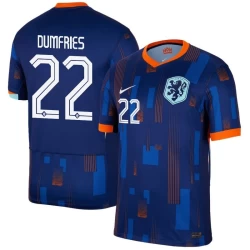 Dumfries #22 Nederlands Voetbalshirt EK 2024 Uittenue Heren