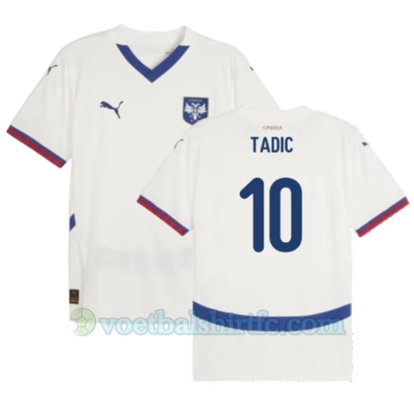 Dušan Tadić #10 Servië Voetbalshirt EK 2024 Uittenue Heren