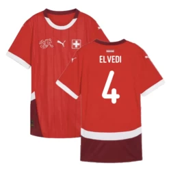 Elvedi #4 Zwitserland Voetbalshirt EK 2024 Thuistenue Heren