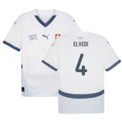 Elvedi #4 Zwitserland Voetbalshirt EK 2024 Uittenue Heren