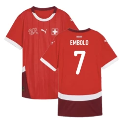 Embolo #7 Zwitserland Voetbalshirt EK 2024 Thuistenue Heren