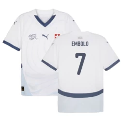 Embolo #7 Zwitserland Voetbalshirt EK 2024 Uittenue Heren