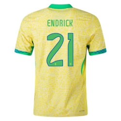 Endrick #21 Brazilië Voetbalshirt Copa America 2024 Thuistenue Heren
