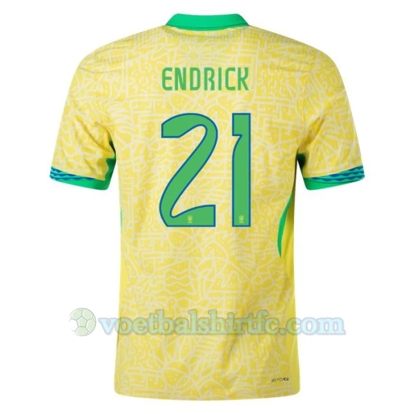 Endrick #21 Brazilië Voetbalshirt Copa America 2024 Thuistenue Heren