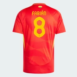 Fabian #8 Spanje Voetbalshirt EK 2024 Thuistenue Heren