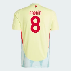 Fabian #8 Spanje Voetbalshirt EK 2024 Uittenue Heren