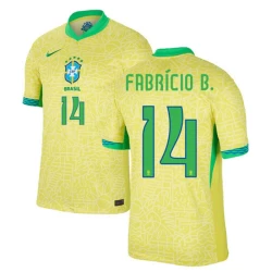 Fabricio B. #14 Brazilië Voetbalshirt Copa America 2024 Thuistenue Heren