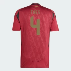 Faes #4 België Voetbalshirt EK 2024 Thuistenue Heren