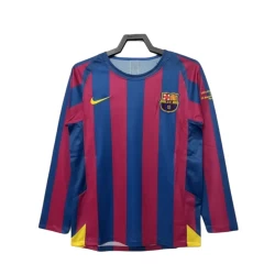 FC Barcelona Champions League Finale Retro Shirt 2005-06 Thuis Heren Lange Mouw