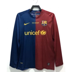 FC Barcelona Champions League Finale Retro Shirt 2008-09 Thuis Heren Lange Mouw
