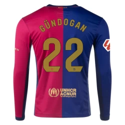 FC Barcelona Gundogan #22 Voetbalshirt 2024-25 Thuistenue Heren Lange Mouw