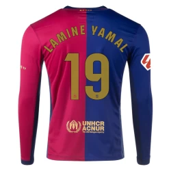 FC Barcelona Lamine Yamal #19 Voetbalshirt 2024-25 Thuistenue Heren Lange Mouw