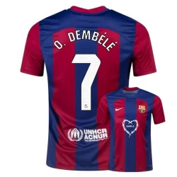 FC Barcelona Ousmane Dembele #7 Voetbalshirt 2023-24 x Karol G Thuistenue Heren
