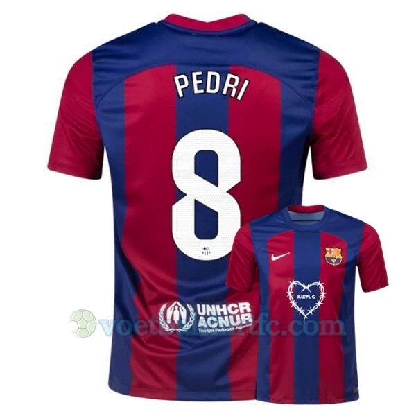 FC Barcelona Pedri #8 Voetbalshirt 2023-24 x Karol G Thuistenue Heren