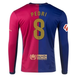 FC Barcelona Pedri #8 Voetbalshirt 2024-25 Thuistenue Heren Lange Mouw