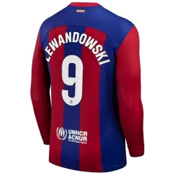 FC Barcelona Robert Lewandowski #9 Voetbalshirt 2023-24 Thuistenue Heren Lange Mouw
