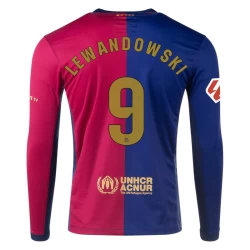 FC Barcelona Robert Lewandowski #9 Voetbalshirt 2024-25 Thuistenue Heren Lange Mouw