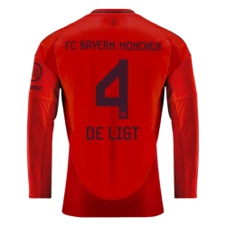 FC Bayern München De Ligt #4 Voetbalshirt 2024-25 Thuistenue Heren Lange Mouw