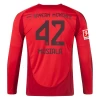 FC Bayern München Jamal Musiala #42 Voetbalshirt 2024-25 Thuistenue Heren Lange Mouw