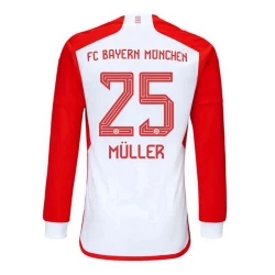 FC Bayern München Thomas Müller #25 Voetbalshirt 2023-24 Thuistenue Heren Lange Mouw