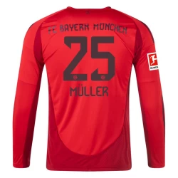 FC Bayern München Thomas Müller #25 Voetbalshirt 2024-25 Thuistenue Heren Lange Mouw