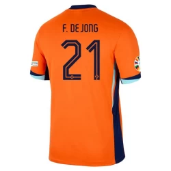 Frenkie de Jong #21 Nederlands Voetbalshirt EK 2024 Thuistenue Heren