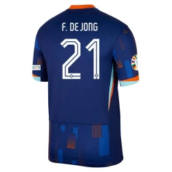 Frenkie de Jong #21 Nederlands Voetbalshirt EK 2024 Uittenue Heren
