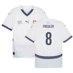 Freuler #8 Zwitserland Voetbalshirt EK 2024 Uittenue Heren