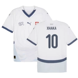Granit Xhaka #10 Zwitserland Voetbalshirt EK 2024 Uittenue Heren