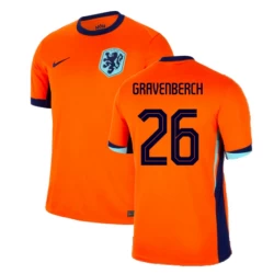 Gravenberch #26 Nederlands Voetbalshirt EK 2024 Thuistenue Heren