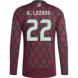 H. Lozano #22 Mexico Voetbalshirt Copa America 2024 Thuistenue Heren Lange Mouw