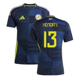 Hendry #13 Schotland Voetbalshirt EK 2024 Thuistenue Heren