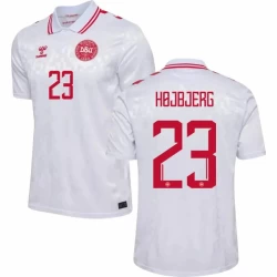 Hojbjerg #23 Denemarken Voetbalshirt EK 2024 Uittenue Heren