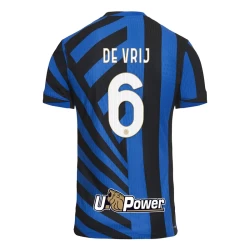 Inter Milan De Vrij #6 Voetbalshirt 2024-25 Thuistenue Heren