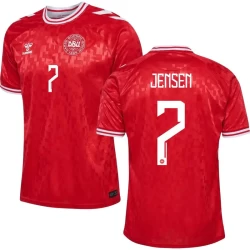 Jensen #7 Denemarken Voetbalshirt EK 2024 Thuistenue Heren